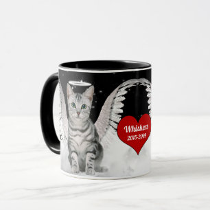 Mug Animal Memorial Angel Chat Coeur rouge
