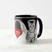 Mug Animal Memorial Angel Chat Coeur rouge (Devant droit)