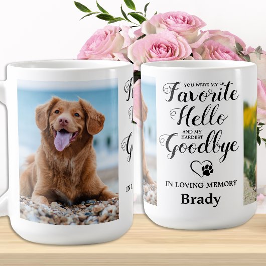 Mug Animal Memorial Chien Empreinte de patte Animaux d