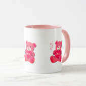 Mug Animal mignon rose en peluche (Devant droit)