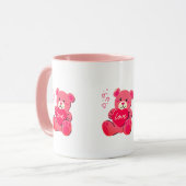 Mug Animal mignon rose en peluche (Devant gauche)