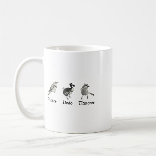 Mug Animal subtil, Flicker Dodo Titmouse (Gauche)