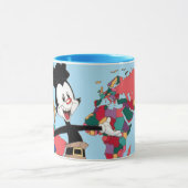 Mug Animaniacs | Graphique de la carte du monde de Yak (Centre)