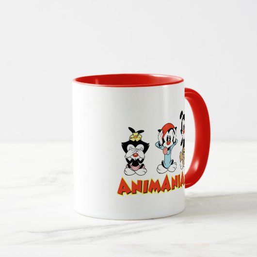Mug Animaniacs | Graphique de Warner Sibings "No Evil" (Devant droit)