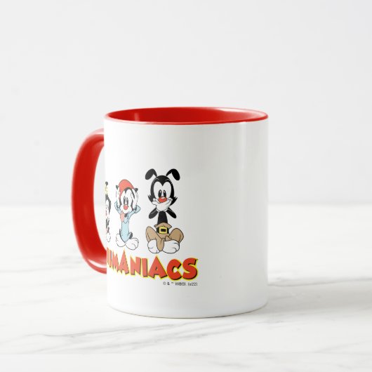 Mug Animaniacs | Graphique de Warner Sibings "No Evil" (Devant gauche)