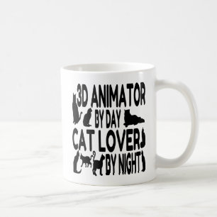 Mug Animateur 3D Aime les Chats