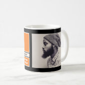 Mug Animateur de podcast à l'antenne, Publicité de pod (Devant droit)