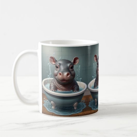 Mug Animaux amis du bain dans une baignoire (Gauche)