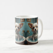 Mug Animaux amis du bain dans une baignoire (Devant droit)