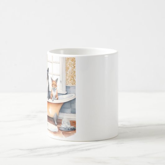 Mug Animaux amusants dans le bain (Centre)