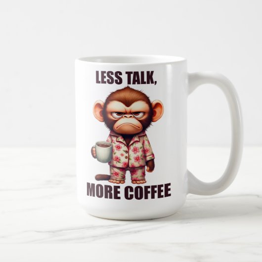 Mug Animaux/Café/Singe amusants (Droite)