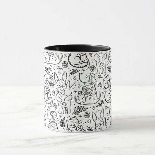 Mug Animaux câlins d'amour (Centre)