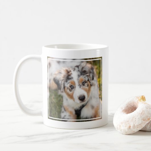 Mug Animaux de bébés cutest | Australian Shepherd Pupp (Avec donut)