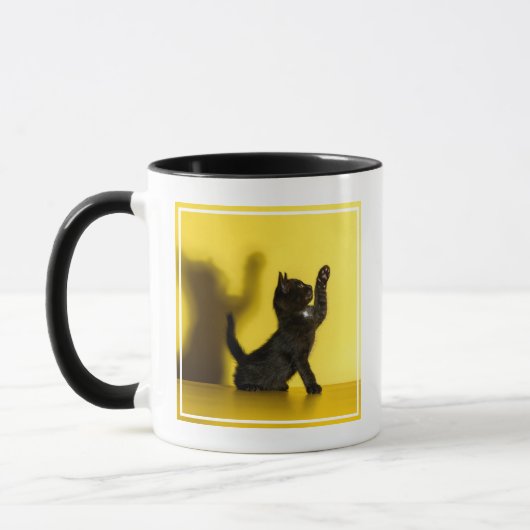 Mug Animaux de bébés cutest | Black Cat Jouer (Gauche)