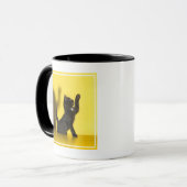 Mug Animaux de bébés cutest | Black Cat Jouer (Devant gauche)