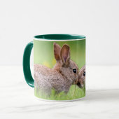 Mug Animaux de bébés cutest | Bunny Kiss (Devant gauche)