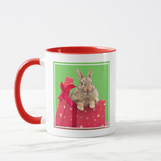 Mug Animaux de bébés cutest | Bunny vacances de Noël (Gauche)