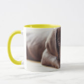 Mug Animaux de bébés cutest | Chocolat Labrador Puppy (Gauche)