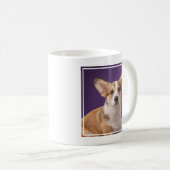 Mug Animaux de bébés cutest | Corgi Chiple sur Purple (Devant droit)