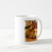 Mug Animaux de bébés cutest | Corgi Christmas Reindeer (Devant droit)