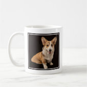 Mug Animaux de bébés cutest | Corgi Portrait sur Noir (Gauche)