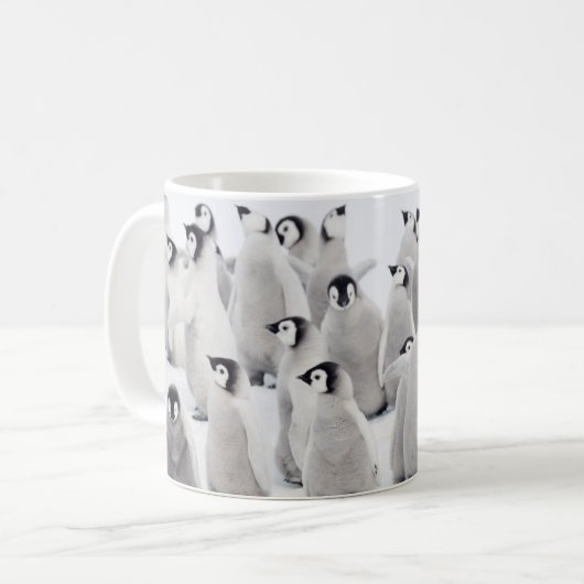 Mug Animaux de bébés cutest | Empereur Penguin Chicks (Devant gauche)