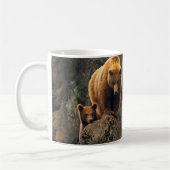 Mug Animaux de bébés cutest | Famille d'ours Brown (Gauche)