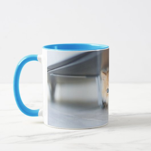 Mug Animaux de bébés cutest | Fluffy Orange Kitten (Gauche)