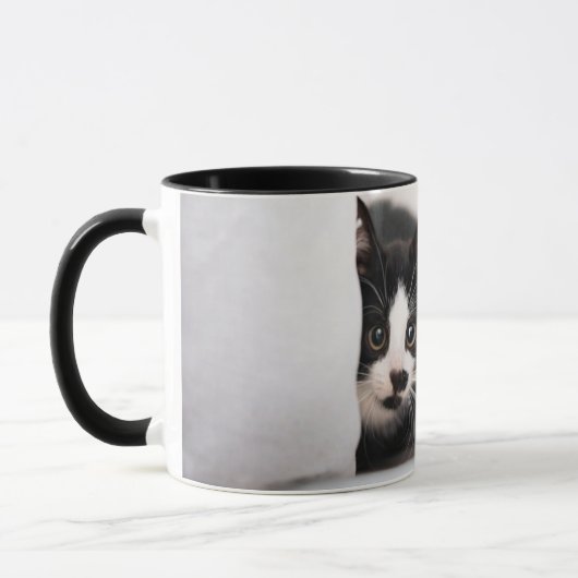 Mug Animaux de bébés cutest | Kitten noir et blanc (Gauche)