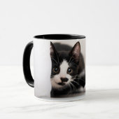 Mug Animaux de bébés cutest | Kitten noir et blanc (Devant gauche)