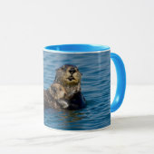 Mug Animaux de bébés cutest | Mère & Bébé Sea Otter (Devant droit)