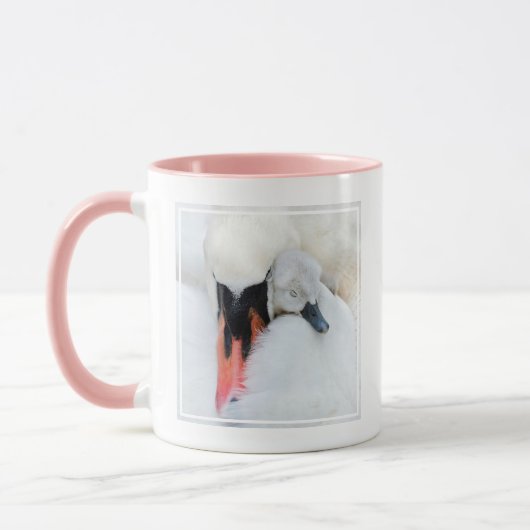 Mug Animaux de bébés cutest | Mère et bébé Mute Swan (Gauche)