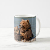 Mug Animaux de bébés cutest | Mère Ours & Cubs (Devant droit)