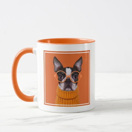 Mug Animaux de bébés cutest | Orange Boston Terrier (Gauche)