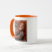 Mug Animaux de bébés cutest | Orangutan Maman & Baby (Devant gauche)
