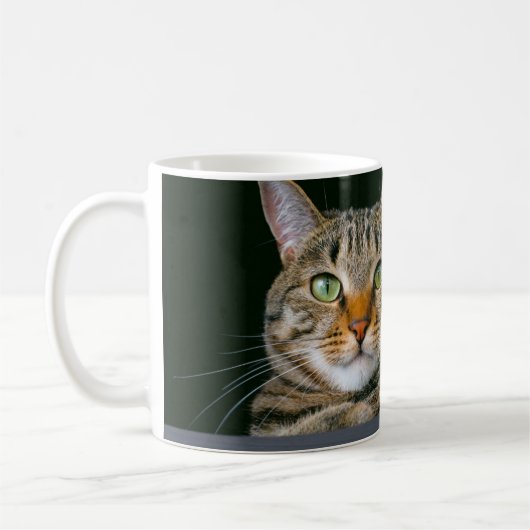 Mug Animaux de bébés cutest | Tête de chat gris Tabby (Gauche)