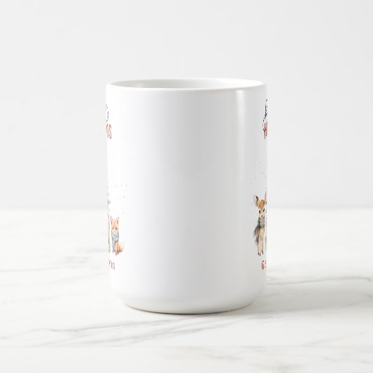 Mug Animaux de bois customisés Noël (Centre)