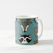 Mug Animaux de bois mignons Motif Vintage (Devant droit)