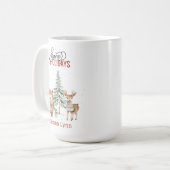 Mug Animaux de bois personnalisés Noël (Devant gauche)