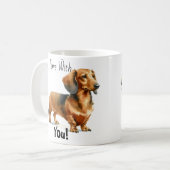 Mug Animaux de compagnie Dachshund Bruns 'Heure du thé (Devant gauche)