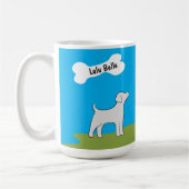 Mug Animaux de compagnie personnalisés Nom du chien av (Gauche)