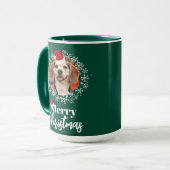 Mug Animaux de compagnie Photo Red Santa Hat Feux de n (Devant gauche)