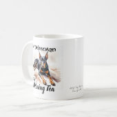Mug Animaux de compagnie Simple ''Mon Doberman'' Noir (Devant gauche)