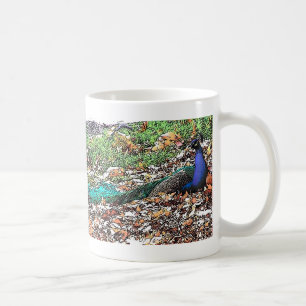 Mug Animaux de faune de plumes d'oiseau de paon