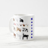 Mug Animaux de ferme personnalisés d'amusement (Devant gauche)