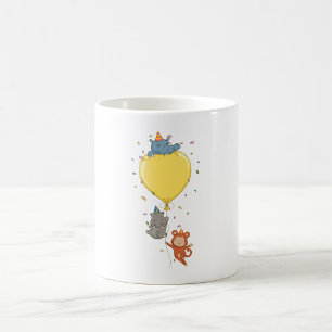 Mug Animaux de fête tenant un ballon