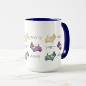 Mug Animaux de fête Terrier écossais (Devant droit)