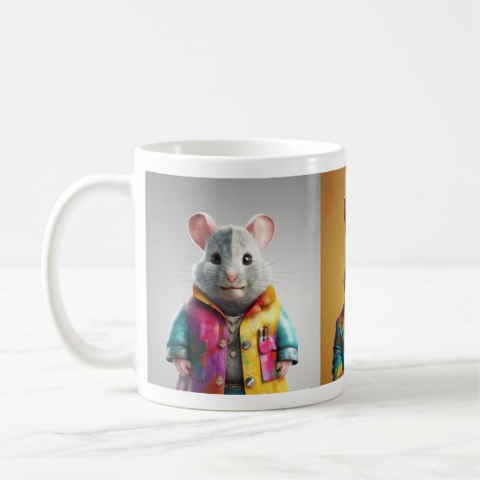 Mug Animaux de fierté : Chinchilla, Bunny, Penguin (Gauche)