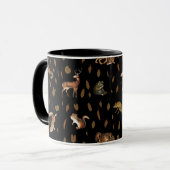 Mug Animaux de forêt automnale Feuilles d'automne (Devant gauche)