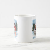 Mug Animaux de la ferme de Noël & Grange (Centre)